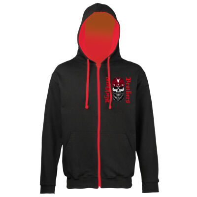 Blackforest Brothers - Sweat-Jacke mit farbig abgesetzter Kapuze Thumbnail