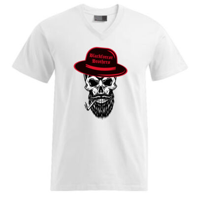 V - Neck Shirt - Old Brother with Cigarette Thumbnail