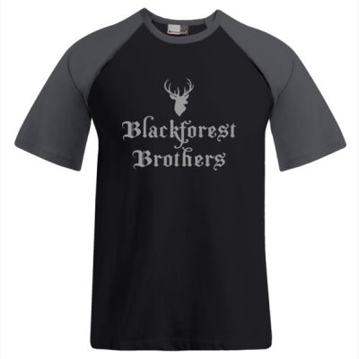  Shirt Baseballstyle - Hirsch Schriftzug - Bitte eine Nummer größer bestellen.  Thumbnail