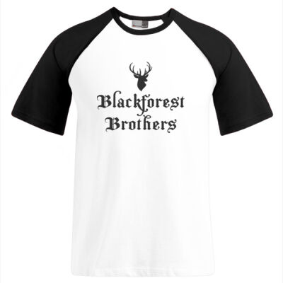  Shirt Baseballstyle - Hirsch Schriftzug - Bitte eine Nummer größer bestellen.  Thumbnail