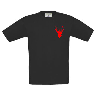 Kids up to date - GIRLS - T-Shirt mit Rückendruck - BfS - Hirsch Schriftzug Thumbnail