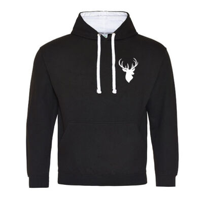 Hoodie - Kapuzenpullover mit Rückendruck - Hirsch Schriftzug - Thumbnail