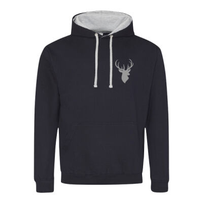 Hoodie - Kapuzenpullover mit Rückendruck - Hirsch Schriftzug - Thumbnail