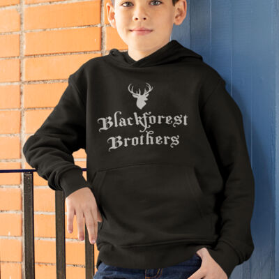 Kids´ Organic Hoodie - BfB - Hirsch Schriftzug Miniaturansicht