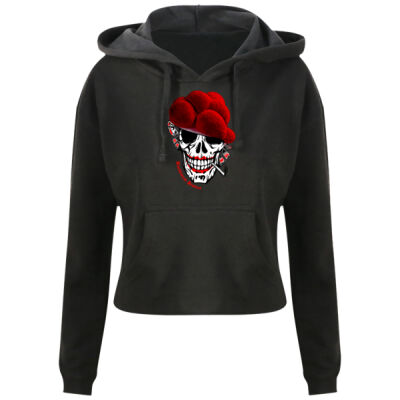 Women´s Cropped Short Hoodie - Old Sister with Cigarette - Thumbnail