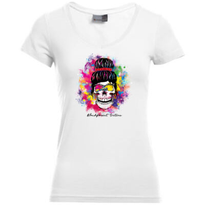 	V - Neck Shirt - Slim Fit - bis 3XL - Color Splash Old Sister Thumbnail