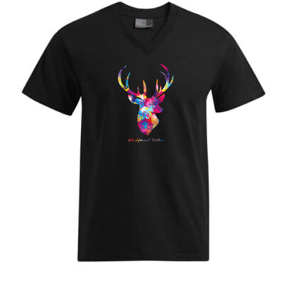 	V - Neck Shirt - Oversize - colored deer Thumbnail