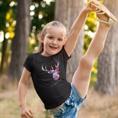 Kids up to date - GIRLS - T-Shirt - BfS - colored Deer Thumbnail