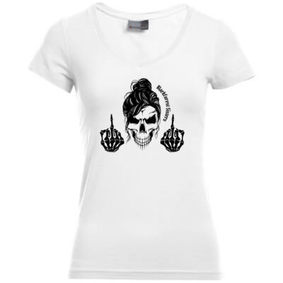 V - Neck Shirt - Slim Fit - bis 3XL - Fuck You  Thumbnail