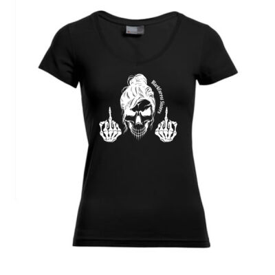 V - Neck Shirt - Slim Fit - bis 3XL - Fuck You  Thumbnail