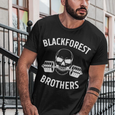  Rundhals - Shirt - Skull mit Hantel  Thumbnail