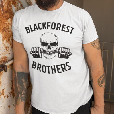 Rundhals - Shirt - Skull mit Hantel  Thumbnail