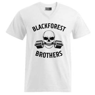 V - Neck - Shirt - Skull mit Hantel Miniaturansicht