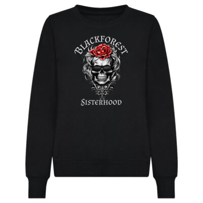 Ladys Sweatshirt - Blackforest Sisterhood Red Rose Thumbnail