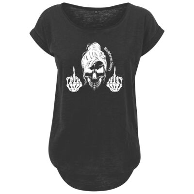 Ladies´ Long Slub Tee - bis 5XL - Fuck You Thumbnail