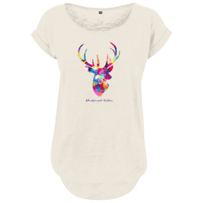 Ladies´ Long Slub Tee - bis 5XL - colored deer Thumbnail