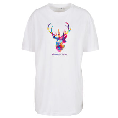 Ladies´ Oversized Boyfriend Tee - bis 5XL - colored deer Thumbnail