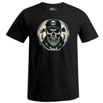 Rundhals Shirt - Skull Head   - 4 - Thumbnail