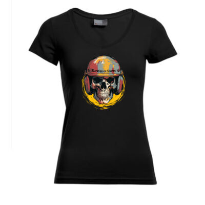 V - Neck - Shirt - Blackforest Sisters - Skull Head   - 6 - Thumbnail
