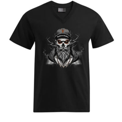 V - Neck - Shirt - Blackforest Brothers - Skull Head - 2 - Thumbnail