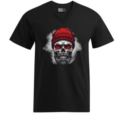 V - Neck - Shirt - Blackforest Brothers - Skull Head - 7 -  Thumbnail