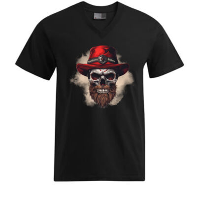 V - Neck - Shirt - Blackforest Brothers - Skull Head - 10 - Thumbnail