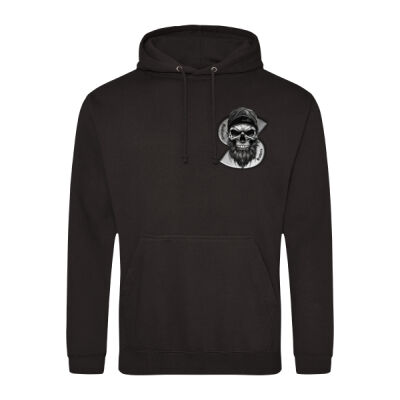 College Hoodie mit Rückendruck - Nightshade Skull Miniaturansicht