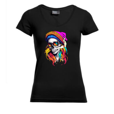 V - Neck Shirt - Slim Fit - bis 3XL - High Skull 11 - Thumbnail