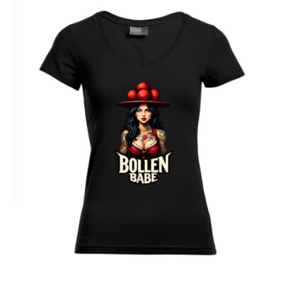 V - Neck Shirt - Slim Fit - bis 3XL - Bollen Babe 🌹🔥 Miniaturansicht