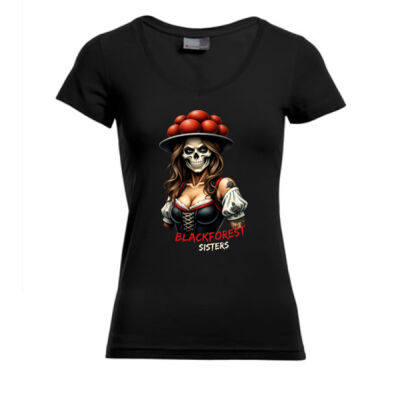 V - Neck Shirt - Slim Fit - bis 3XL - Queen of the Blackforest ♛ Miniaturansicht