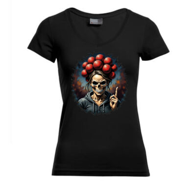 V - Neck Shirt - Slim Fit - bis 3XL - Miss Bollenhut Warning ⚠️🌲 Miniaturansicht