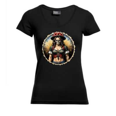 V - Neck Shirt - Slim Fit - bis 3XL - Bollenböse 🌲👅🔥 Miniaturansicht