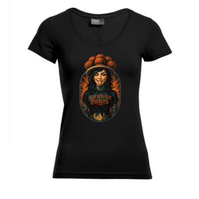 V - Neck Shirt - Slim Fit - bis 3XL - s´Frechle vom Wald 😈🎀💀 Miniaturansicht