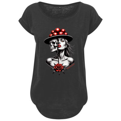 Ladies´ Long Slub Tee - bis 5XL  - The Other Side of Beauty 🌹🔥 Thumbnail