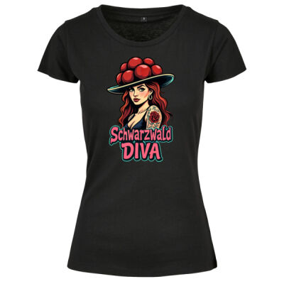   Rundhals Shirt - bis 5XL -SCHWARZWALD DIVA - Miniaturansicht