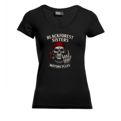 V - Neck Shirt - Slim Fit - bis 3XL - Hellbound Sister - Miniaturansicht