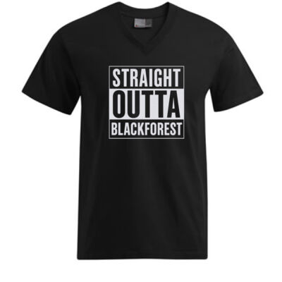 V - Neck Shirt - STRAIGHT OUTTA BLACKFOREST - Miniaturansicht