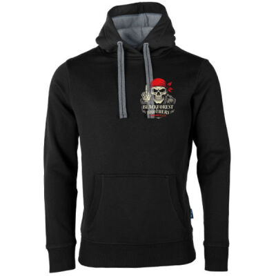 DE LUXE - Sweat Hoodie  vorne kleiner Druck + großem Rückendruck - Red Bandana Rebel  - Miniaturansicht